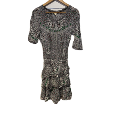 Maje Womens  Size 3 Black  / Green / Multicoloured / Pattern / White Dress