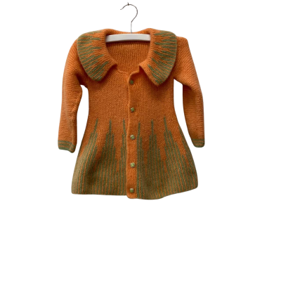  Kids  Size 5 Cardigan Green / Orange 
