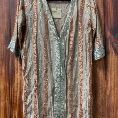 Steele  dusty pink embellished dress Size 8 new 
