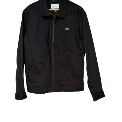 Lacoste Mens  Size M black zip up jacket 