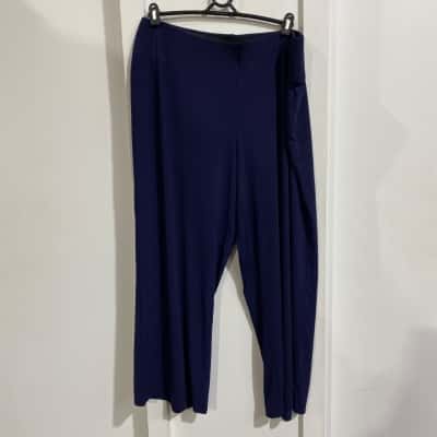 beme Womens Blue Wide Leg Stretch Pant