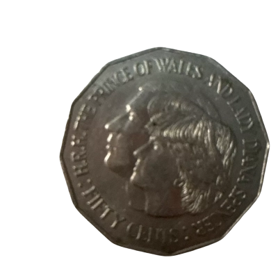 1981 Prince &Princess of wales wedding 50 cent coin 
