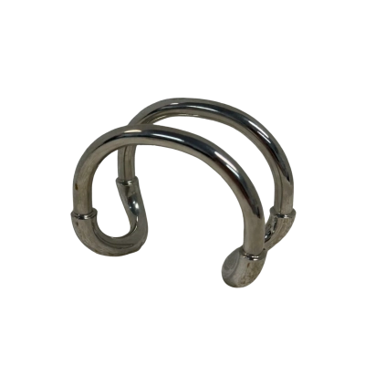 David Lawrence Silver Double Banded Cuff Bracelet