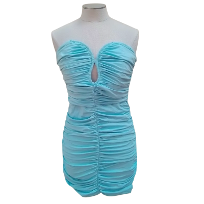 Womens Bardot Short Light Blue Dress Size L NEW WITH TAGS