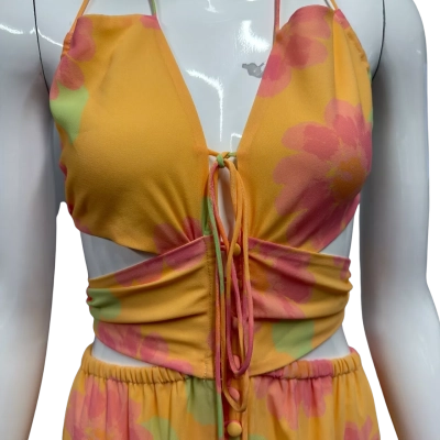 Sabo Skirt Womens  Size S Maxi Dress Floral / Orange / Pink  