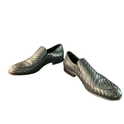 Dino Maglini black weave slip on Mens Size 43 