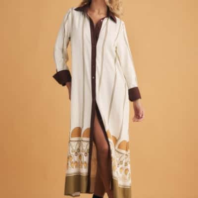  Bohemian Traders Womens  Size 18 Rise Deco Shirt Dress - Linen Blend - NEW with Tags