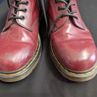 Dr Martens Unisex Size 8 Boots Maroon 