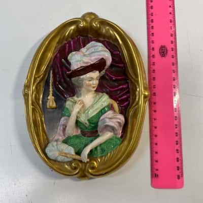 Wedgwood & Co. Ltd. Gainsborough Lady Woman 3D Ceramic Plaque 
