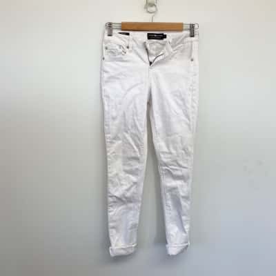 Ringers Western White Sophie Mid Rise Skinny Leg Jeans Size 6 