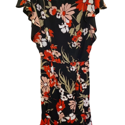 Veronika Maine Womens  Size 16 Dress Black  / Floral / Red 