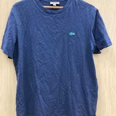 Lacoste Mens  (12) Size M Short Sleeve Shirt Multicoloured / Navy Blue 