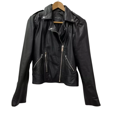 Decjuba Womens  Size 10 Biker Jacket Black  