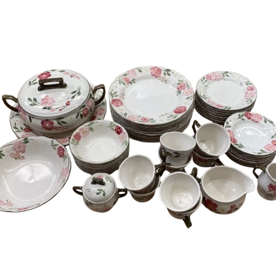 Cameo Florals oven to table dinnerware set made in Malaysia.