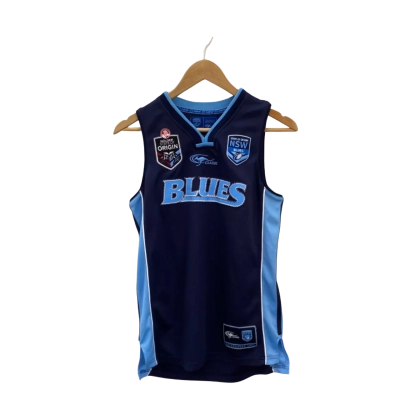 NSWRL Kids  Size 12 Sport Top State of Origin NSW Blues Rugby