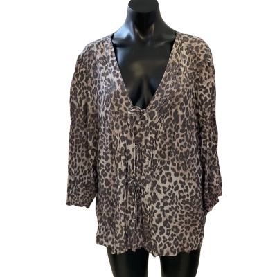 Just Jeans Womens  Size 24 Blouse Grey / Pattern 