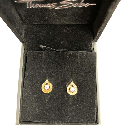 THOMAS SABO Womens Stirling silver, rose gold plated pierced stud Earrings 