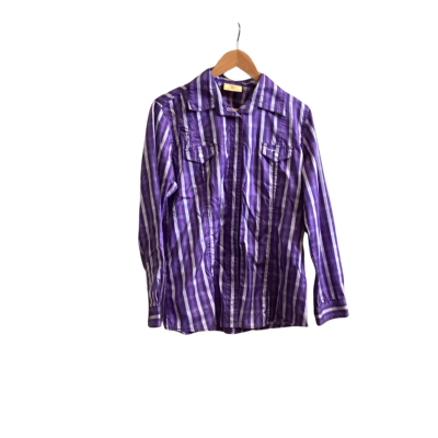 R.M. Williams Womens  Size 14 Button Up Top Checked / Purple 
