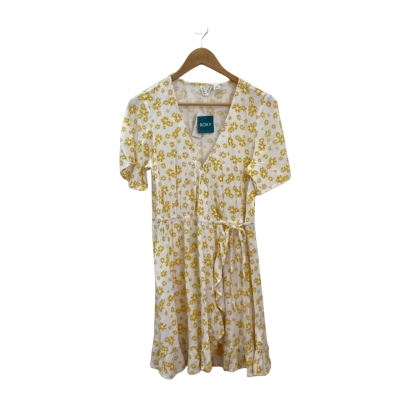 Roxy Womens  Size L Wrap Dress Floral / Yellow 