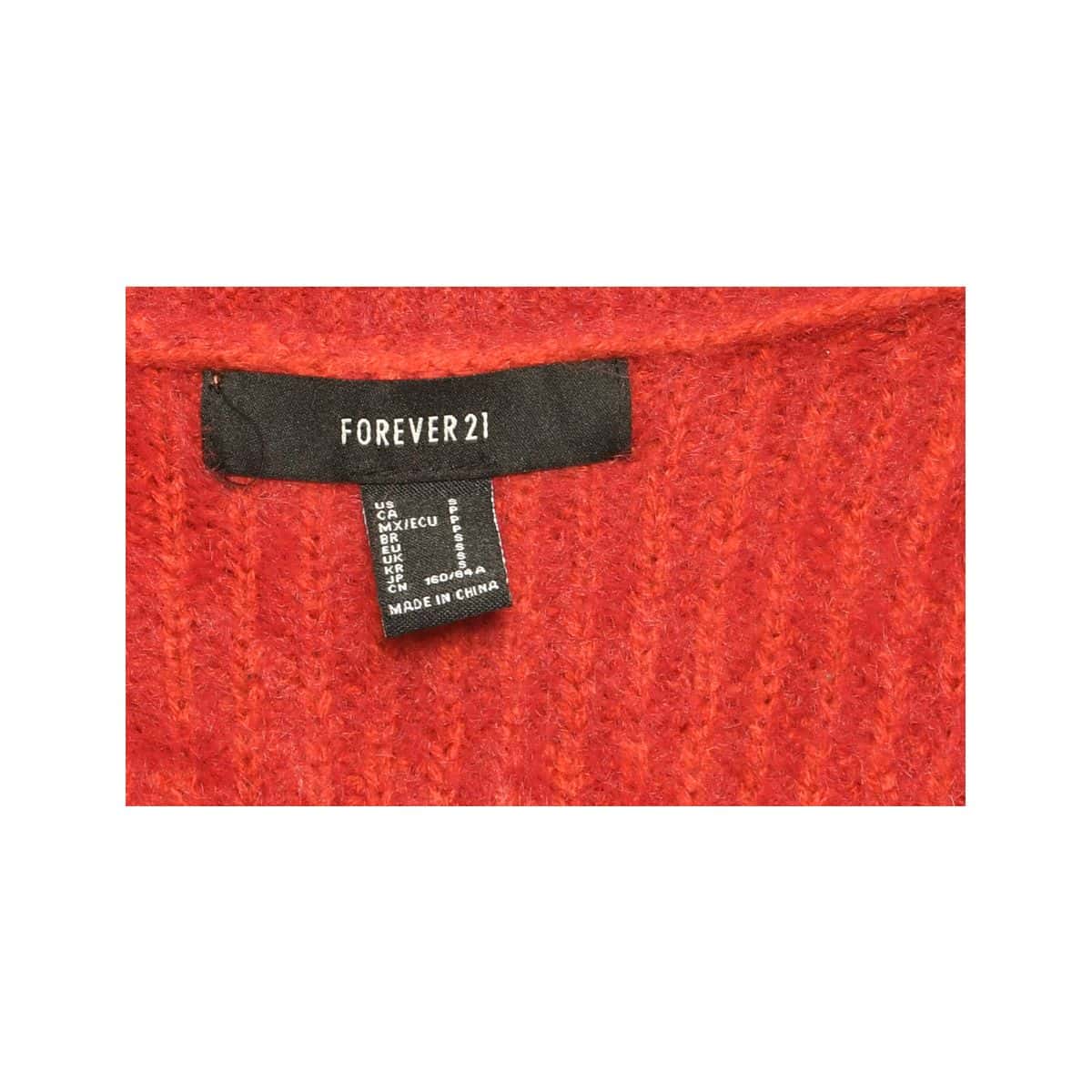 Forever 21 Womens Size S Knit Cardigan Red (s)