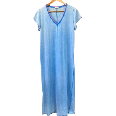 Italian Star Womens One Size Shirt Dress Blue 