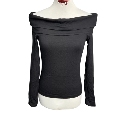 Witchery Womens  Size XXS Long Sleeve Top Black  