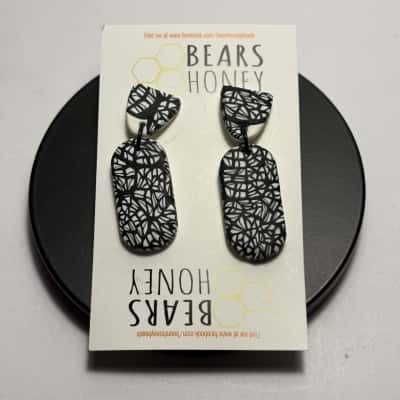  BNWT Bear & Honey Drop Stud Earrings 