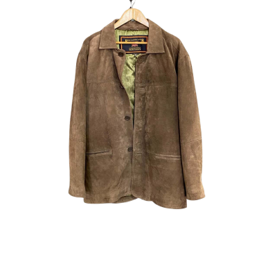 Rivers Mens  Size L - Suede Leather Jacket - Brown 