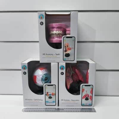 AR Anatomy Professional Models (Teeth, Eye, Lungs) PreOwned As New 
