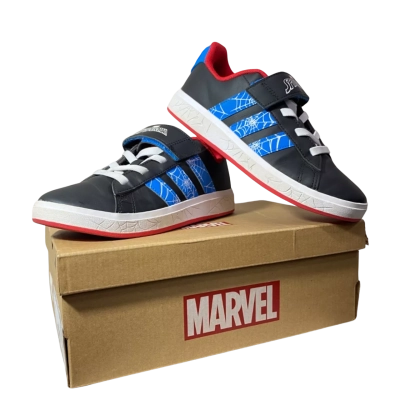 Adidas x Marvel Kids Grand Court Spider-Man Sneakers Size 3.5 