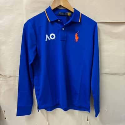 Polo Ralph Lauren Mens Size S Polo Shirt Blue / Orange 