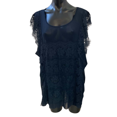 City Chic Womens  Size XL Sleeveless Top Navy Blue 