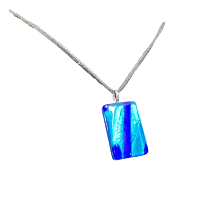 Murano Glass Womens up to 66cm Necklace Black/Blue