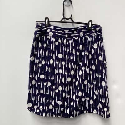 Origami Womens chef skirt Size 14 Blue / White 