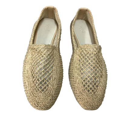 Seed Woven Rope Slip On Flats