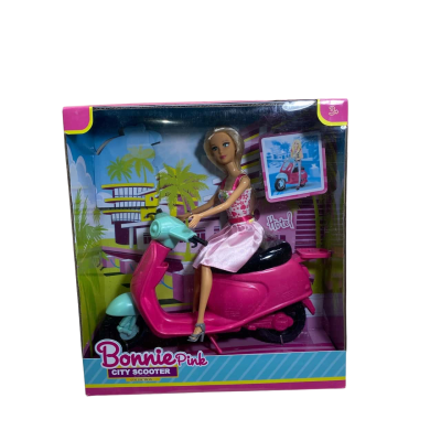 Bonnie Pink Love Chic City Scooter Doll Playset 3+