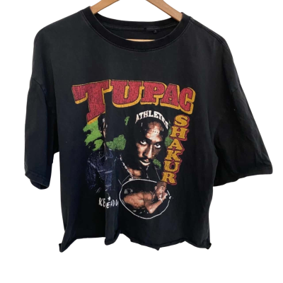 Tupac  Size S Crewneck T-Shirt Black  