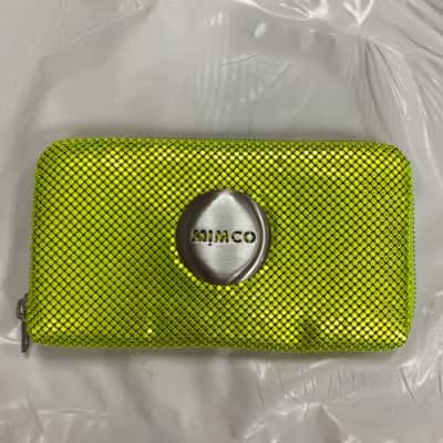 Mimco Womens gloMesh Purse / Wallet Fluoro Green / Yellow 