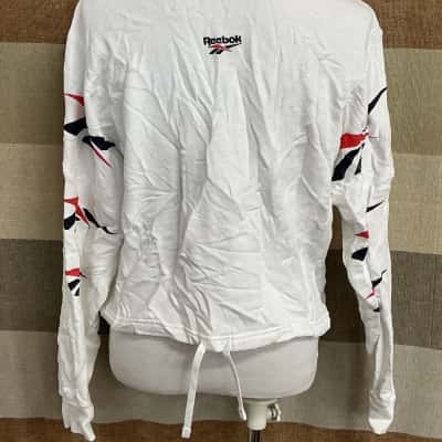 Reebok Mens  Size M Cropped Jumper White 