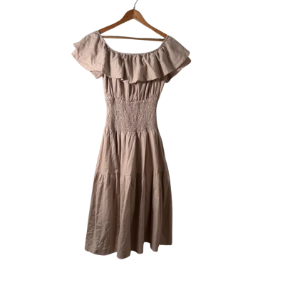 Whyte Valentyne Womens  Size 12 Maxi Dress Beige 
