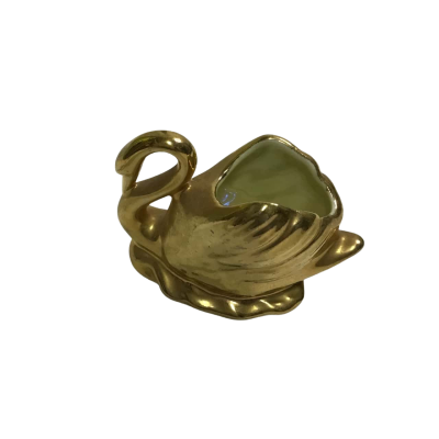 Vintage Australian Wembley Ware Golden Swan Toothpick holder