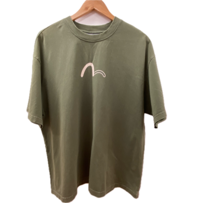 Evisu Kuro Mens Top Size M Green with Embroidered Logo details on back in Beige