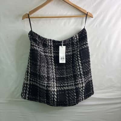 Tokito Womens Size 14 Mini Skirt Black / White BNWT