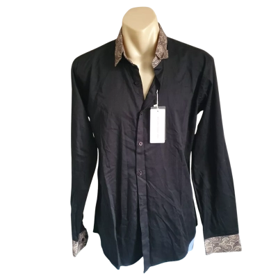  Urban Scissors Mens  Size 42 Long Sleeve Shirt Black  BN