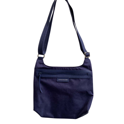 Longchamp Womens Flat Cross Body Bag Navy Blue 