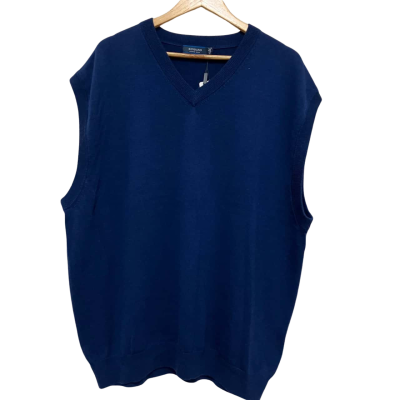  Sovrano Merino Wool Mens  Size XXXXL Sweater Vest Blue 