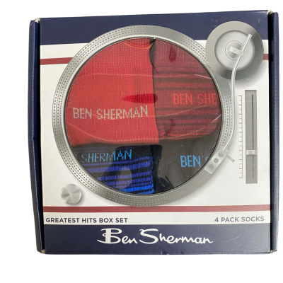 Ben Sherman Men's 4 Pack Socks Box Set  (Sealed)