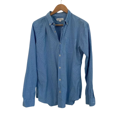 Country Road Mens  Size M Checked Shirt / Long Sleeve Shirt Blue / White 