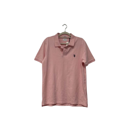 BNWT U.S. Polo Assn. Mens Classic Fit Polo Shirt Size L Pink  RRP 50gbp