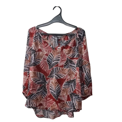 Sussan Women's Size 10 Short Sleeve Top Multicoloured / Pattern 